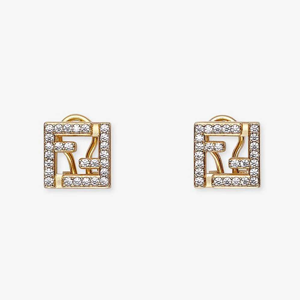 Fendi FF Earrings Gold for Women in Colored Fendi FF Earrings Gold for Women in Colored