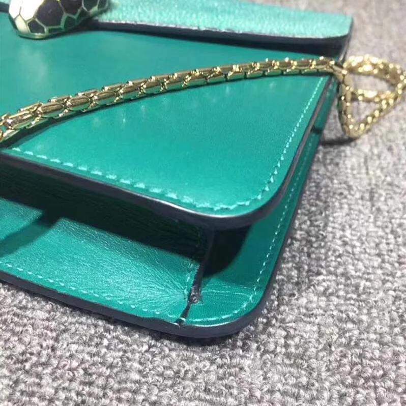 Bvlgari Serpenti Forever Medium Flap Cover Bag Calfskin for Women in Green Bvlgari Serpenti Forever Medium Flap Cover Bag Calfskin for Women in Green