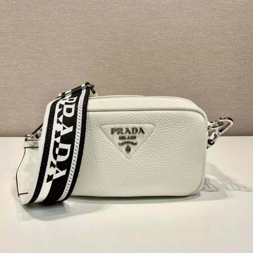Prada Small Leather Bag for Women in White