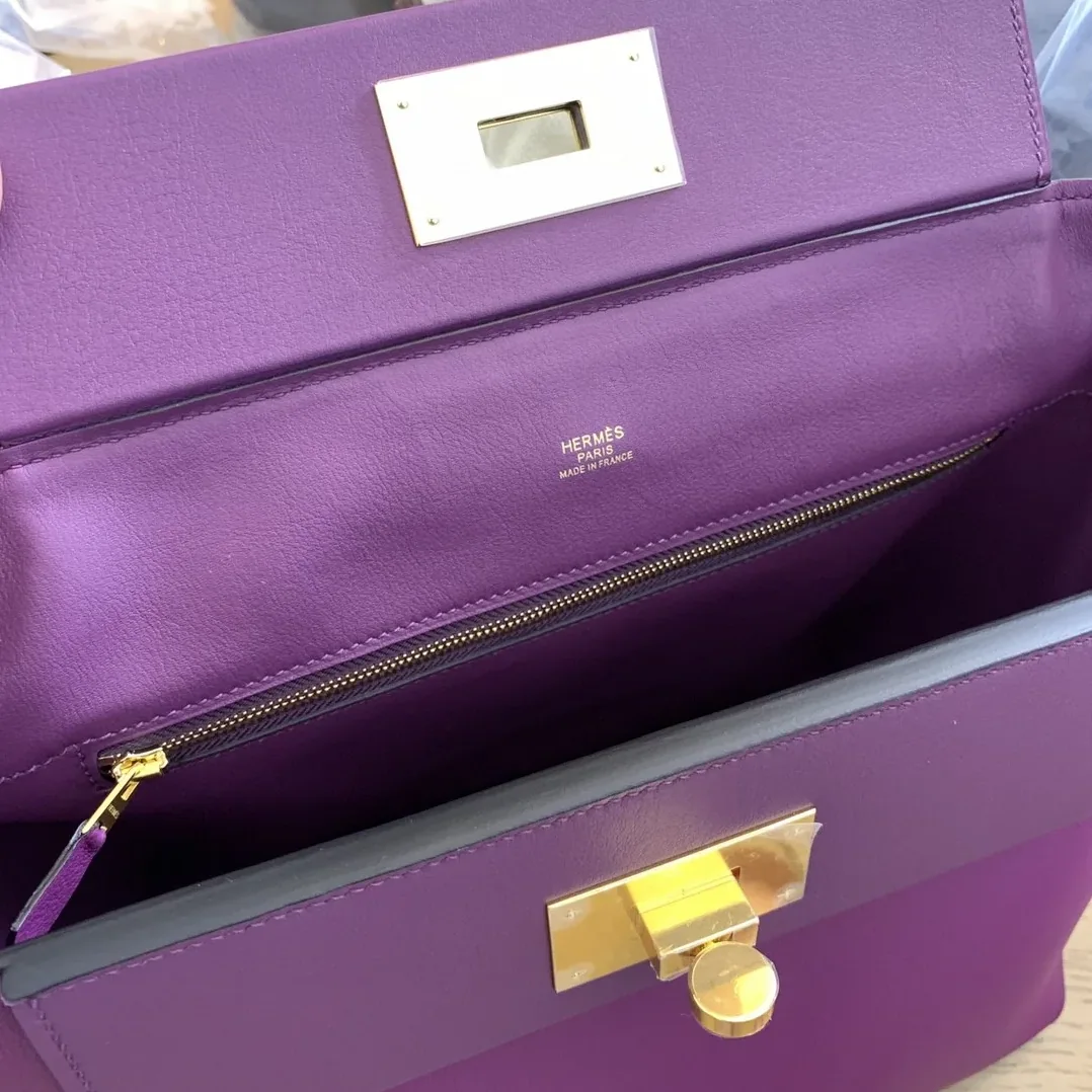 Hermes Clemence Swift Purple Hermes Clemence Swift Purple