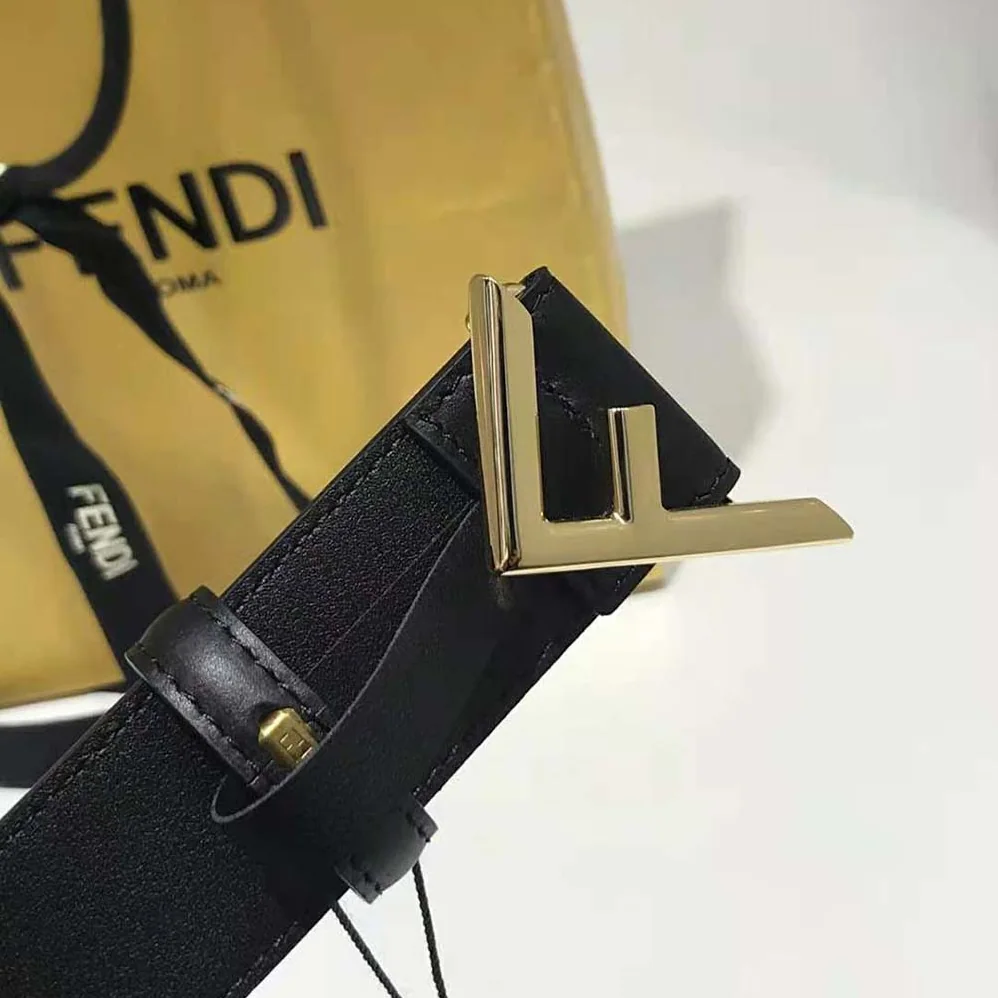Fendi Black Leather Belt for Women Fendi Black Leather Belt for Women