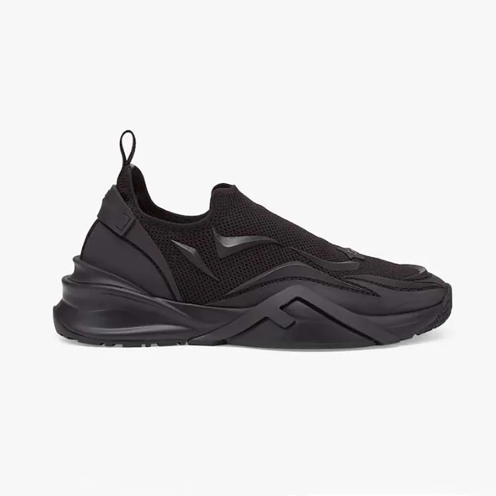 Fendi Flow Black Mesh Running Sneakers for Unisex Fendi Flow Black Mesh Running Sneakers for Unisex