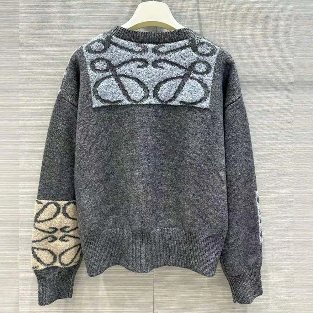 Loewe Sweater in Wool for Men in Gray Loewe Sweater in Wool for Men in Gray