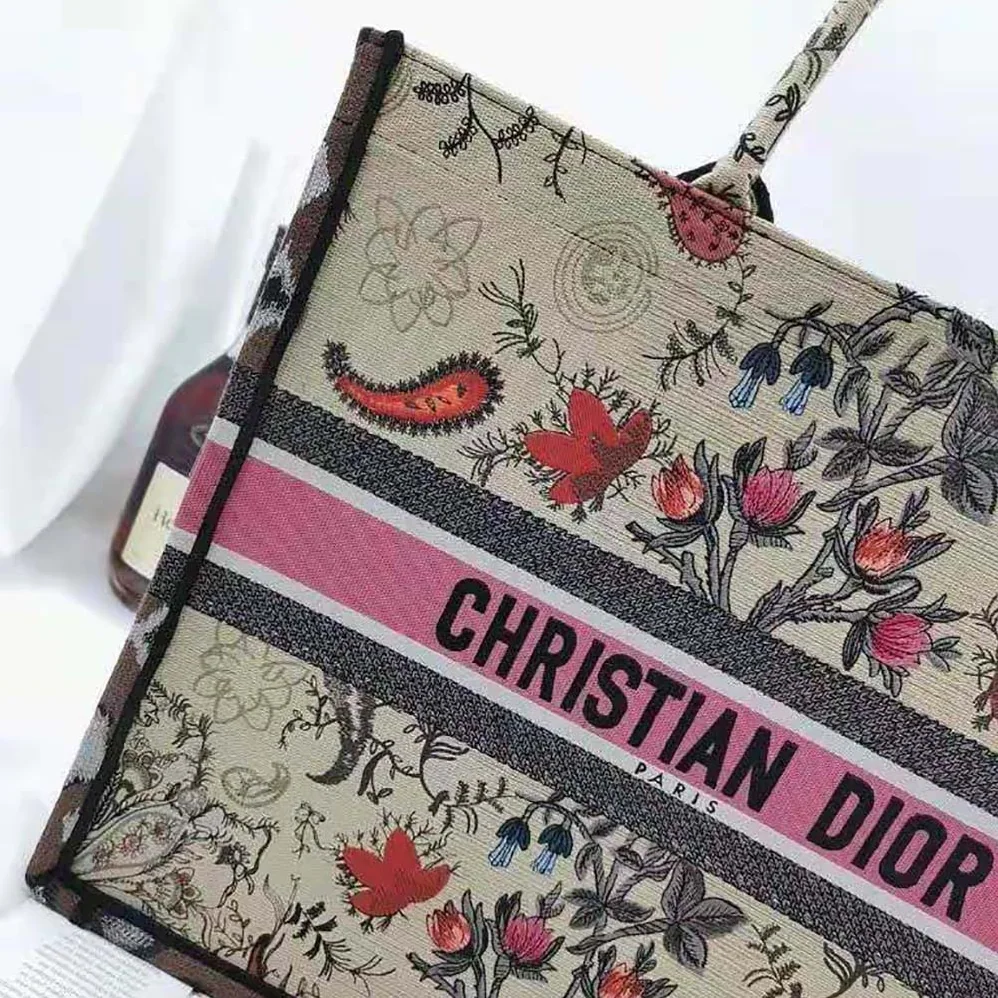 Dior Book Tote Multicolor Dior Flowers Embroidery for Women Dior Book Tote Multicolor Dior Flowers Embroidery for Women
