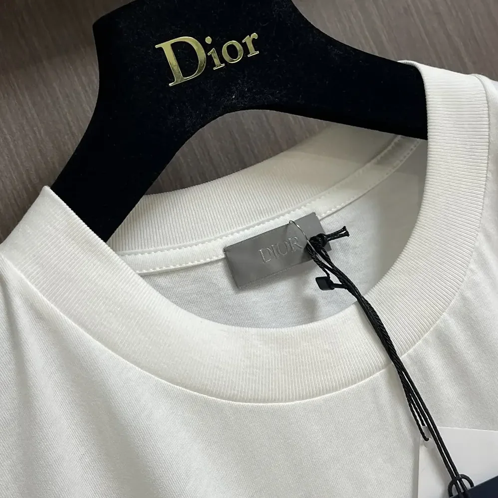 Dior Handwritten Christian Dior T-Shirt Relaxed Fit White Cotton Jersey for Women Dior Handwritten Christian Dior T-Shirt Relaxed Fit White Cotton Jersey for Women