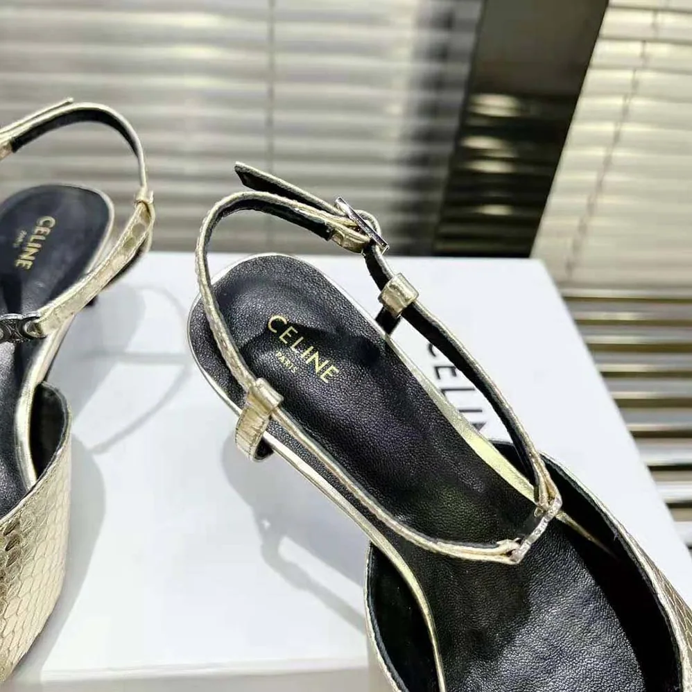 Celine Kitten with Strap Triomphe in Laminated Ayers for Women