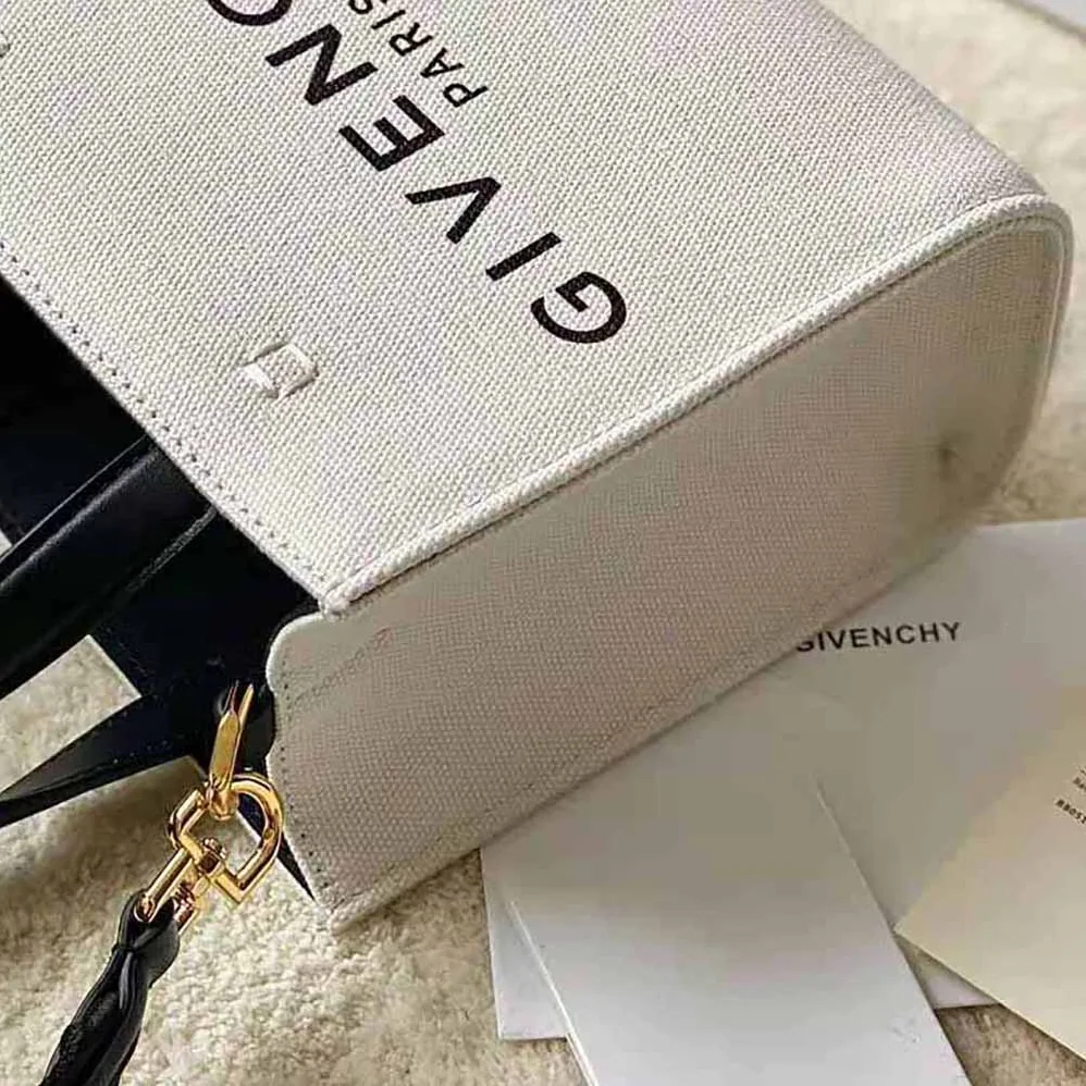 Givenchy Mini G Tote Shopping Bag in Canvas for Women in Beige Givenchy Mini G Tote Shopping Bag in Canvas for Women in Beige