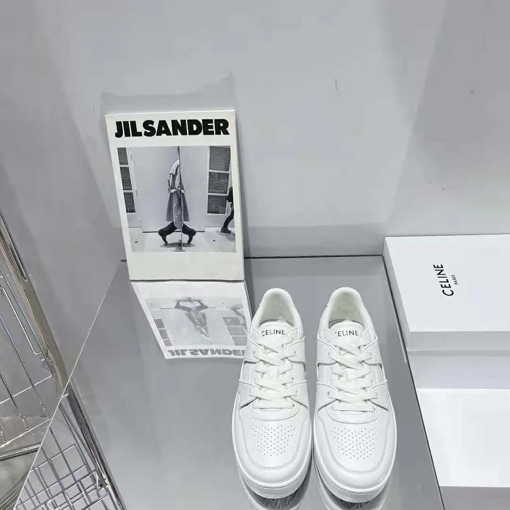 Celine CT-04 Low Lace-Up Sneaker in Calfskin for Unisex in White