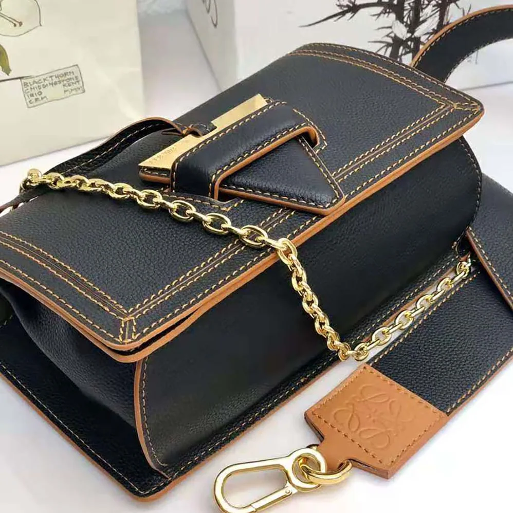 Loewe Mini Barcelona Bag in Soft Grained Calfskin for Women in Black Loewe Mini Barcelona Bag in Soft Grained Calfskin for Women in Black