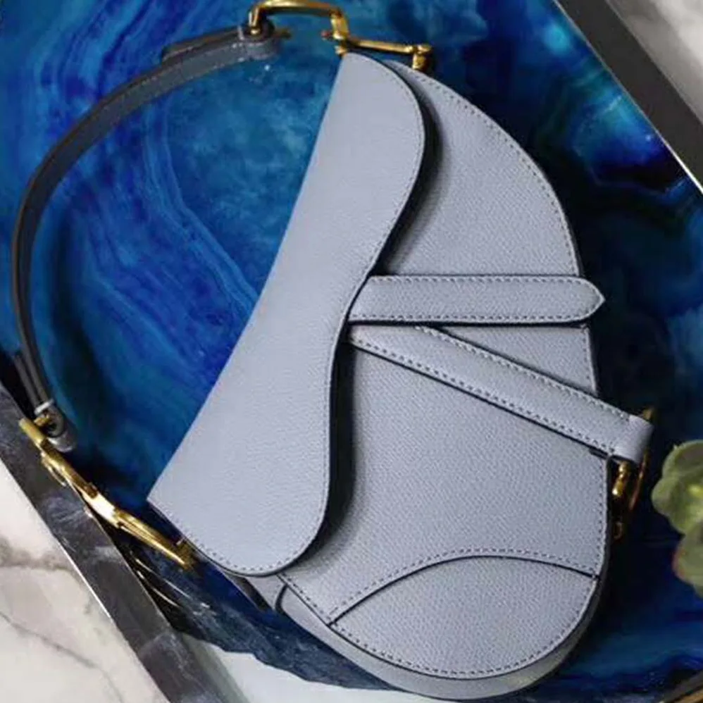 Dior Mini Saddle Bag in Calfskin for Women in Blue Dior Mini Saddle Bag in Calfskin for Women in Blue