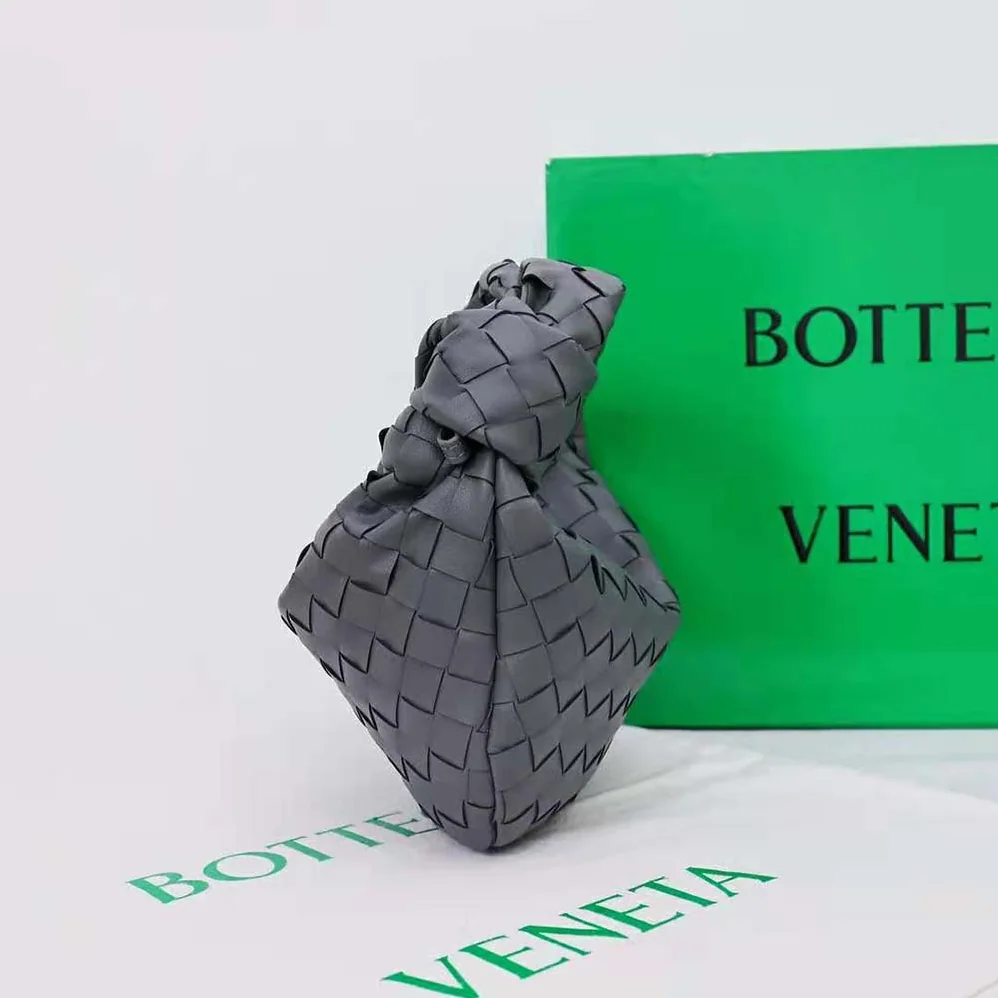Bottega Veneta Mini Jodie in Lambskin Leather for Women in Gray Bottega Veneta Mini Jodie in Lambskin Leather for Women in Gray