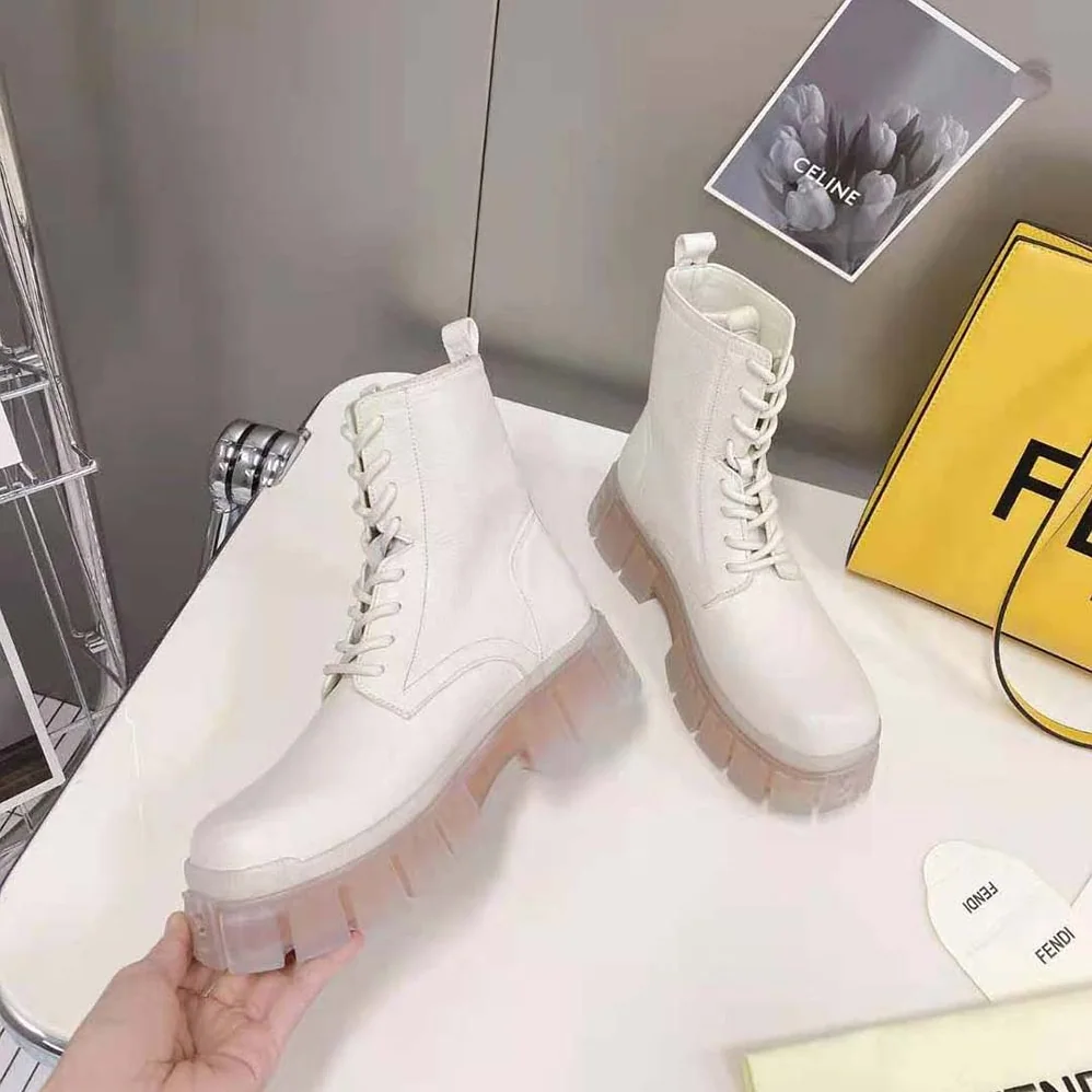 Fendi Force Beige Leather Ankle Boots for Women Fendi Force Beige Leather Ankle Boots for Women