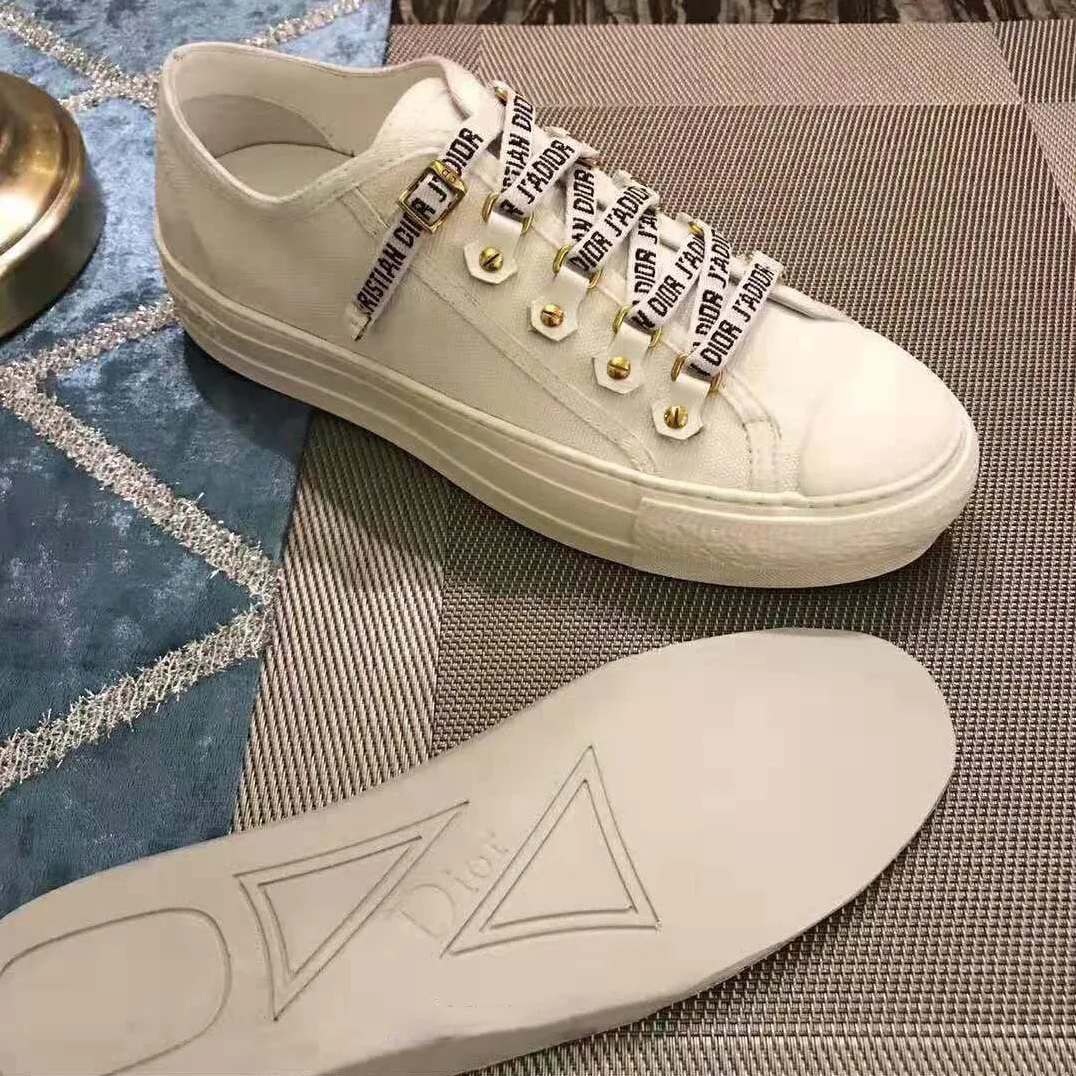 Dior Walk'N'Dior Low-Top Sneaker in White Canvas for Women Dior Walk'N'Dior Low-Top Sneaker in White Canvas for Women