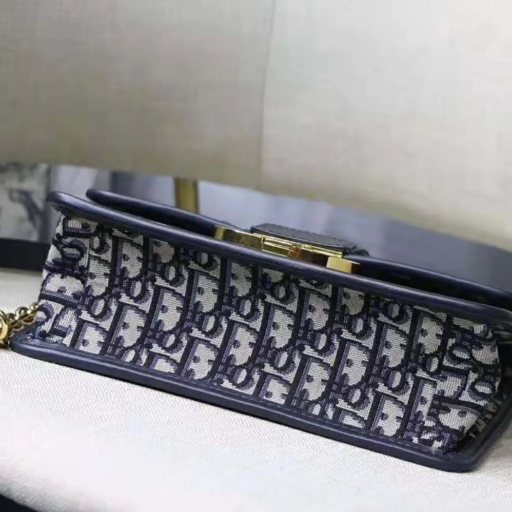 Dior 30 Montaigne Chain Bag Blue Dior Oblique Jacquard for Women Dior 30 Montaigne Chain Bag Blue Dior Oblique Jacquard for Women