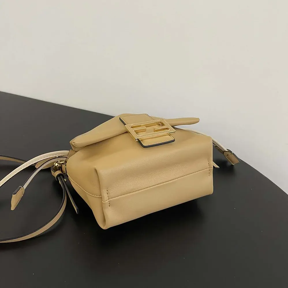 Fendi Mamma Baguette Small Cappuccino Nappa Leather Mini for Women in bag Fendi Mamma Baguette Small Cappuccino Nappa Leather Mini for Women in bag