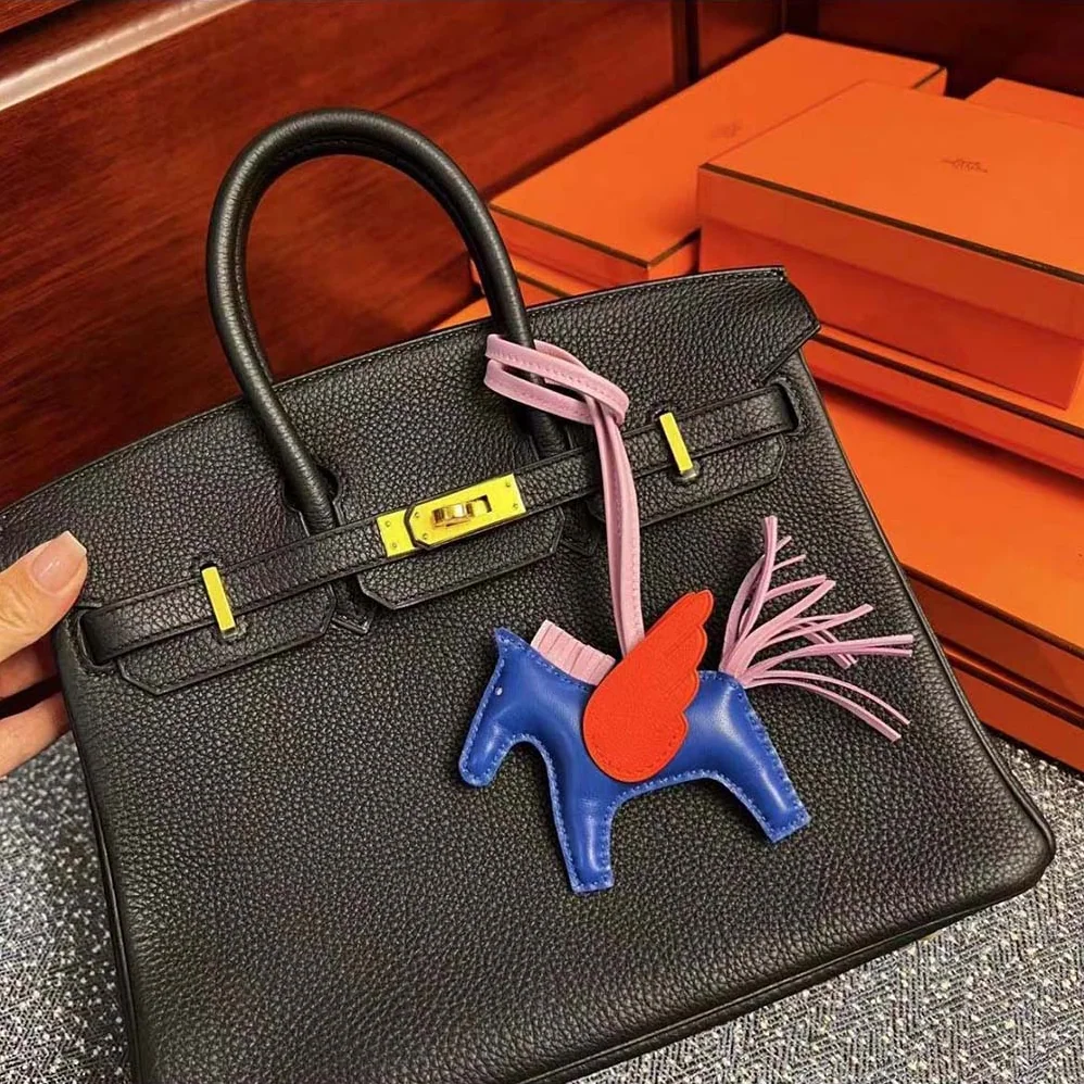 Hermes Rodeo Pegase MM Charm for Unisex in Red
