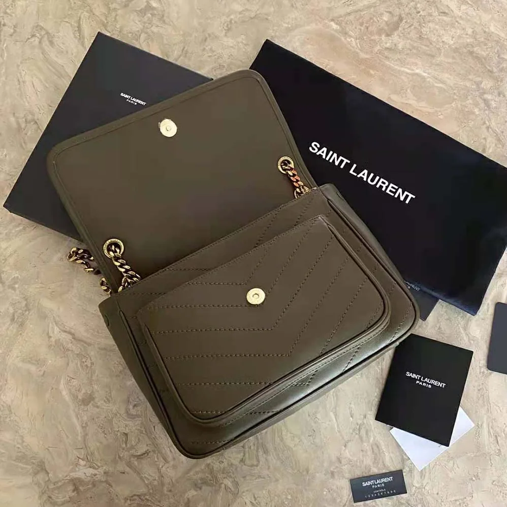 Saint Laurent YSL Niki Medium in Lambskin for Women in Green