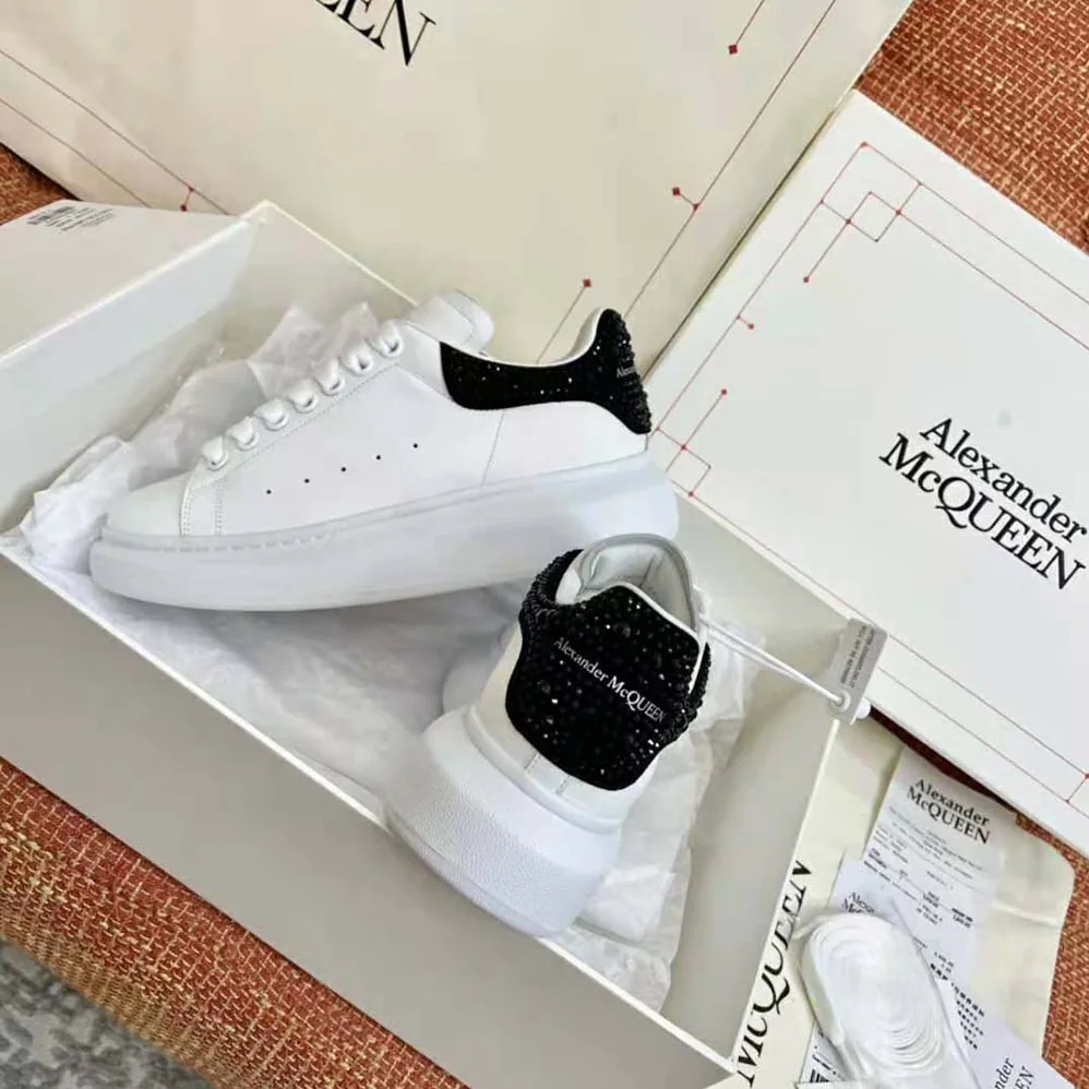 Alexander Mcqueen White Smooth Calf Leather Oversized Sneaker for Women