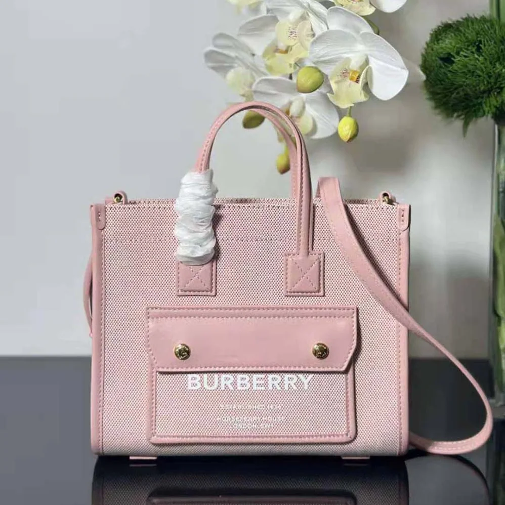 Burberry Mini Freya Tote for Women in Pink