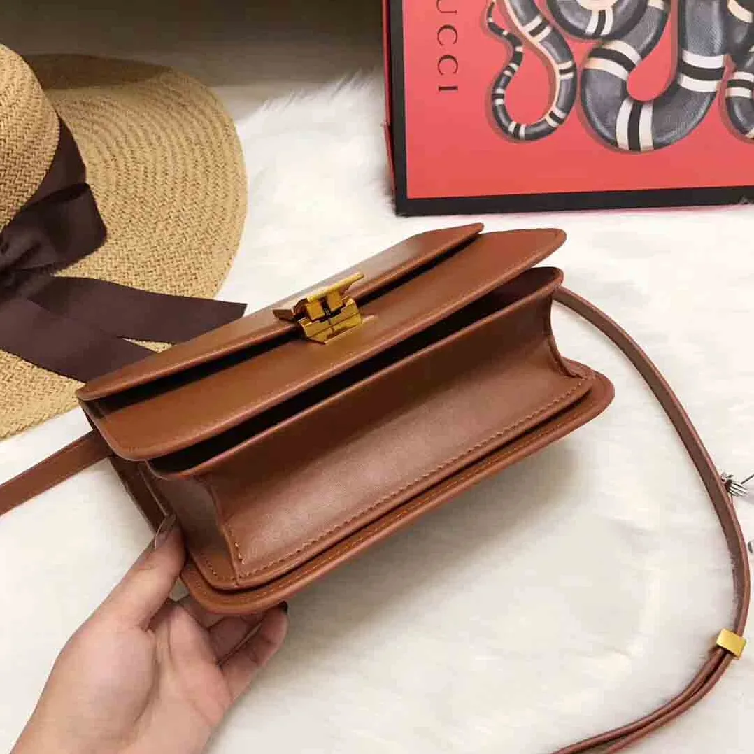 Celine Medium Classic Bag in Box Calfskin Leather in Brown Celine Medium Classic Bag in Box Calfskin Leather in Brown
