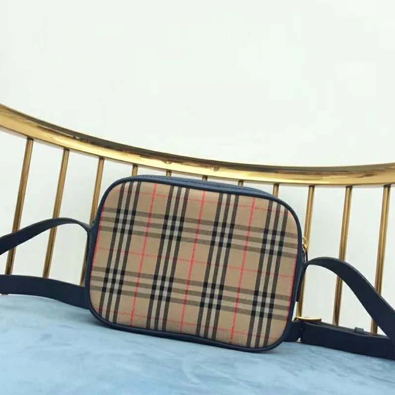 Burberry The 1983 Check Link Camera Bag for Men in Blue Burberry The 1983 Check Link Camera Bag for Men in Blue
