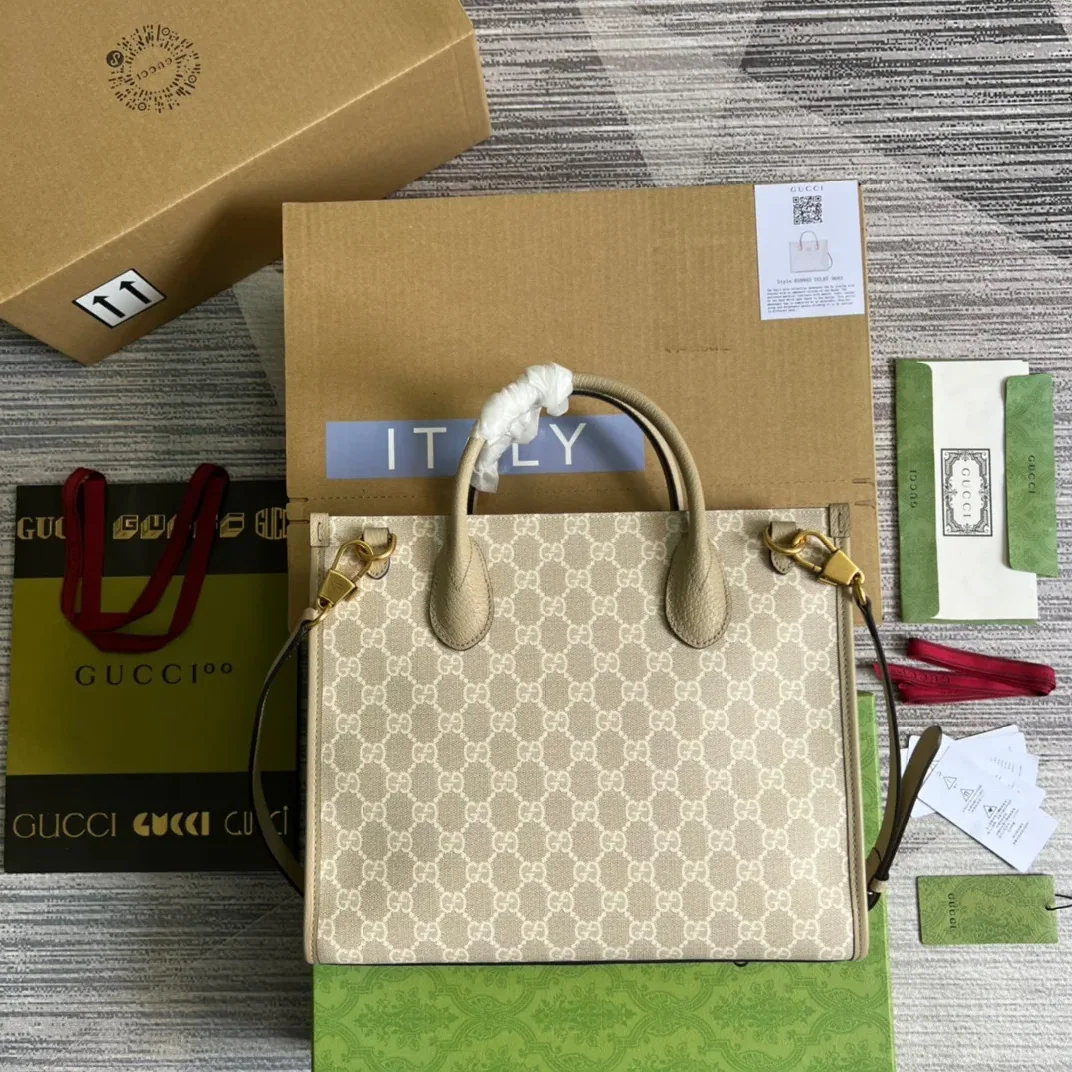 Gucci Small Tote Bag With Interlocking G Beige Gucci Small Tote Bag With Interlocking G Beige