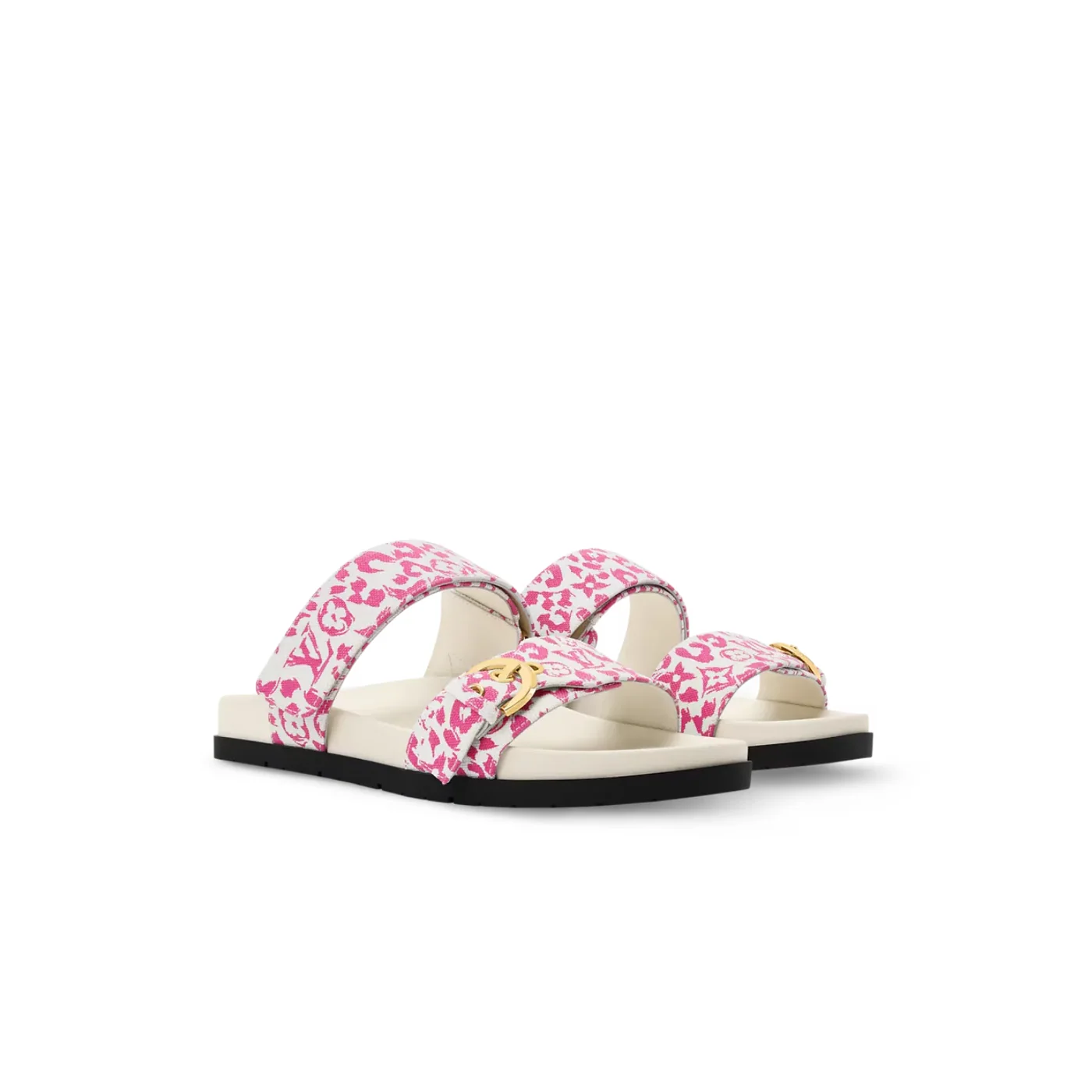 Louis Vuitton Bom Dia Comfort Mules Pink 1AJQPV Louis Vuitton Bom Dia Comfort Mules Pink 1AJQPV