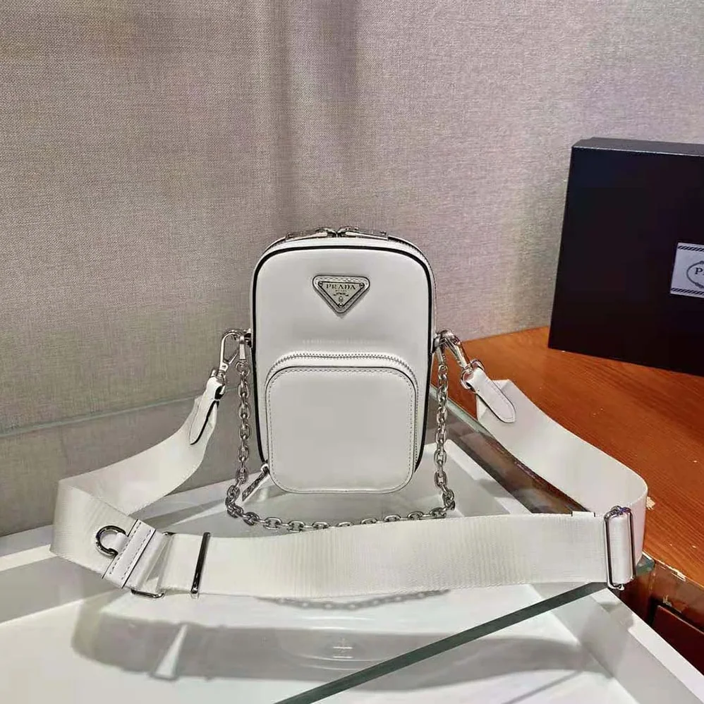 Prada Saffiano Leather Mini Bag for Women in White