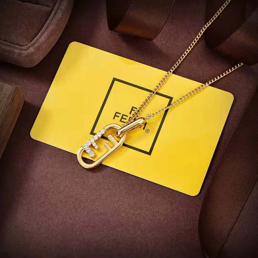 Fendi O'Lock Necklace Gold for Women in colored