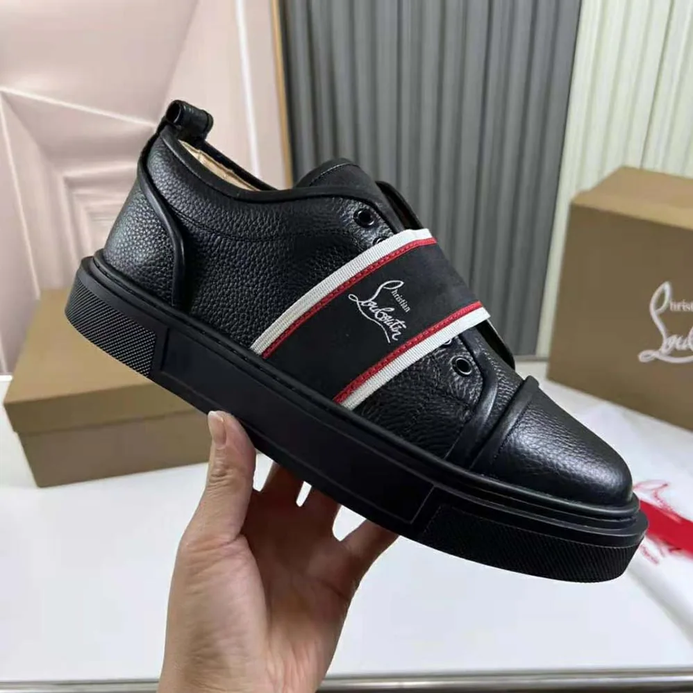 Christian Louboutin Adolescenza Sneakers for Men in Black Christian Louboutin Adolescenza Sneakers for Men in Black