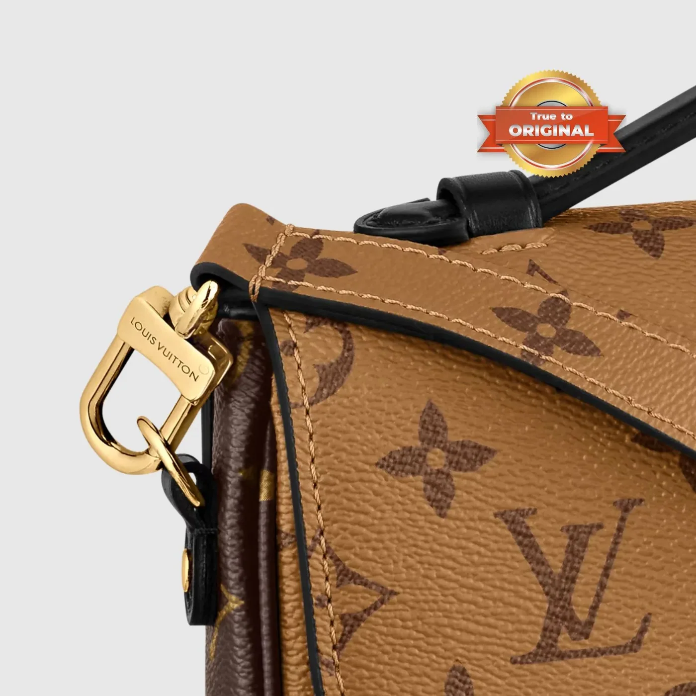 Louis Vuitton Pochette Metis Shoulder Bag / Brown Monogram Reverse Canvas Gold Hardware Louis Vuitton Pochette Metis Shoulder Bag / Brown Monogram Reverse Canvas Gold Hardware