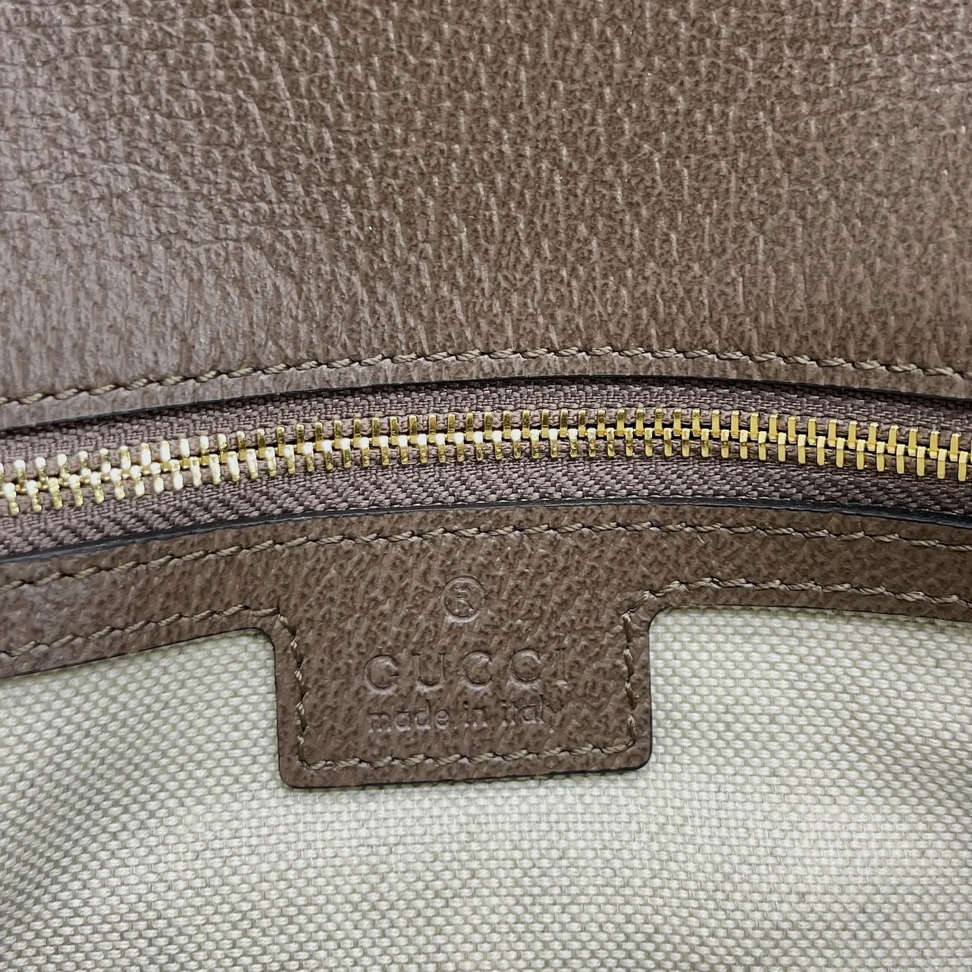 Gucci Blondie Medium Shoulder Bag / Beige/ Ebony GG Supreme Canvas Gold Hardware