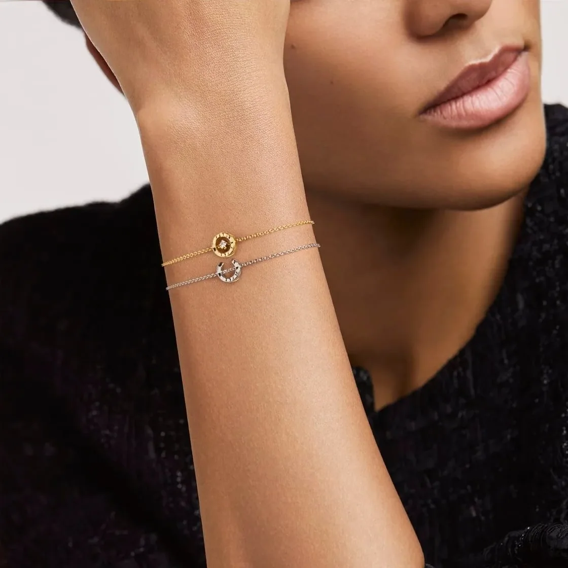Chanel Coco Bracelet Silver Hardware
