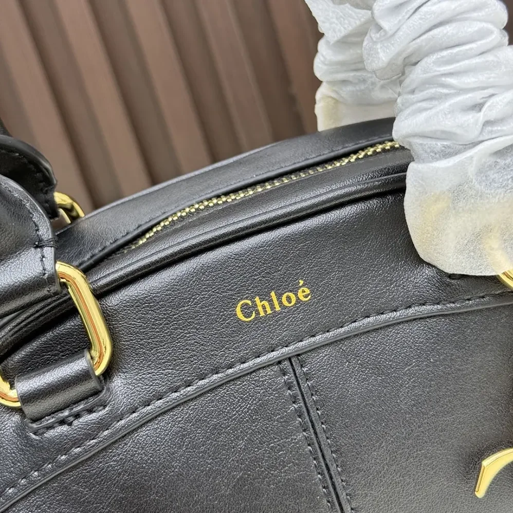Chloe Small Chloé Bowling Bag In Soft Leather for Women in Black Chloe Small Chloé Bowling Bag In Soft Leather for Women in Black