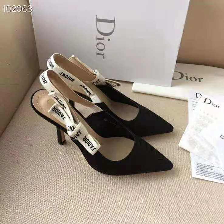 Dior J'adior Pump in Technical Canvas in 10cm Heel for Women in Black Dior J'adior Pump in Technical Canvas in 10cm Heel for Women in Black