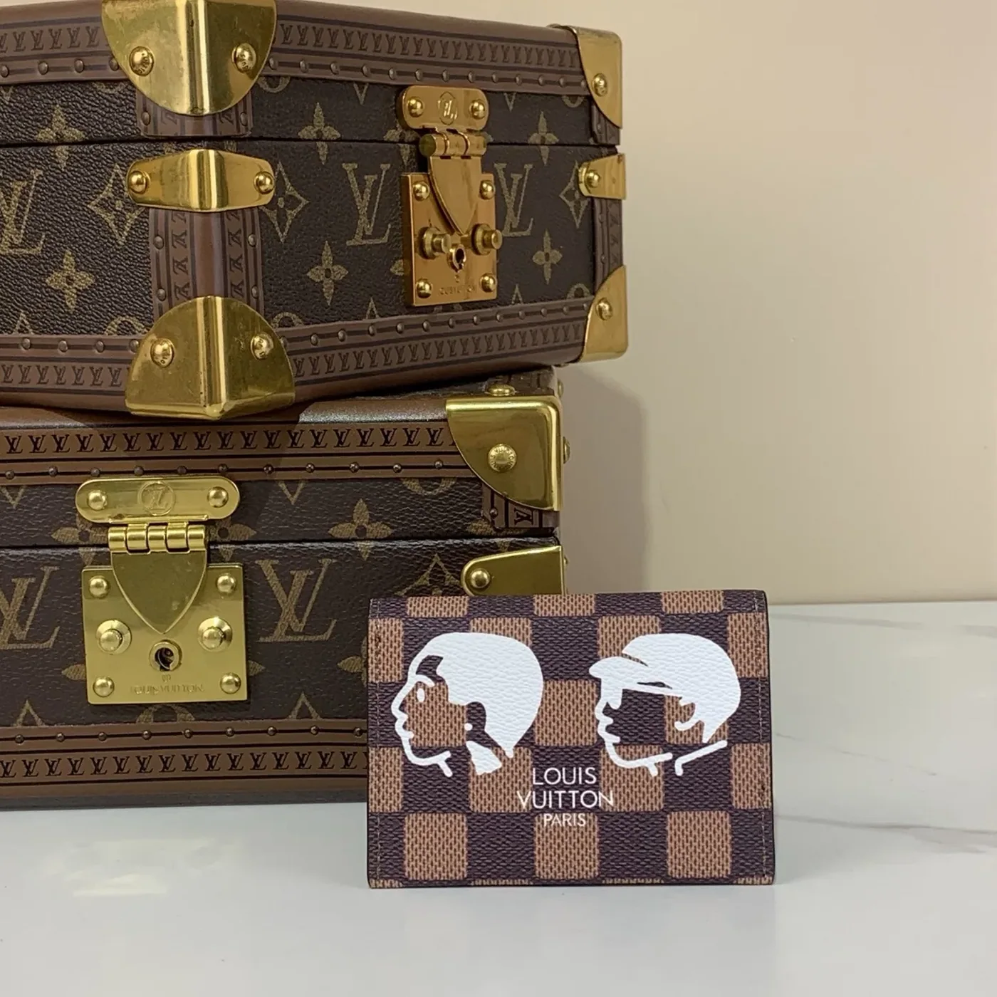 Louis Vuitton Slim Card Holder Wallet Brown / Louis Vuitton Slim Card Holder Wallet Brown /