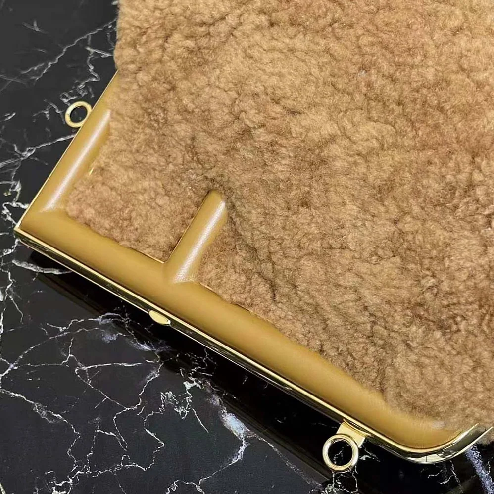 Fendi First Medium Beige Sheepskin Bag for Women Fendi First Medium Beige Sheepskin Bag for Women