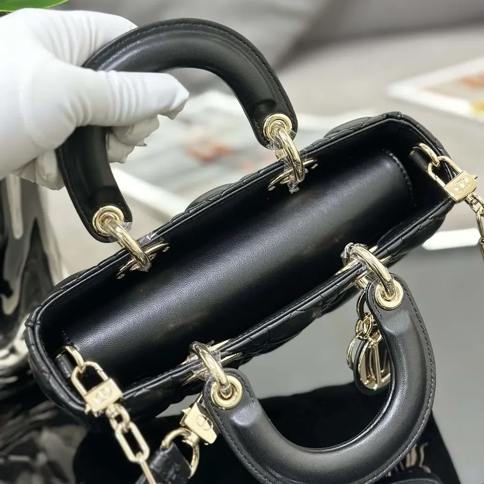 Dior Small Lady D-Joy Bag Black Cannage Lambskin for Women Dior Small Lady D-Joy Bag Black Cannage Lambskin for Women