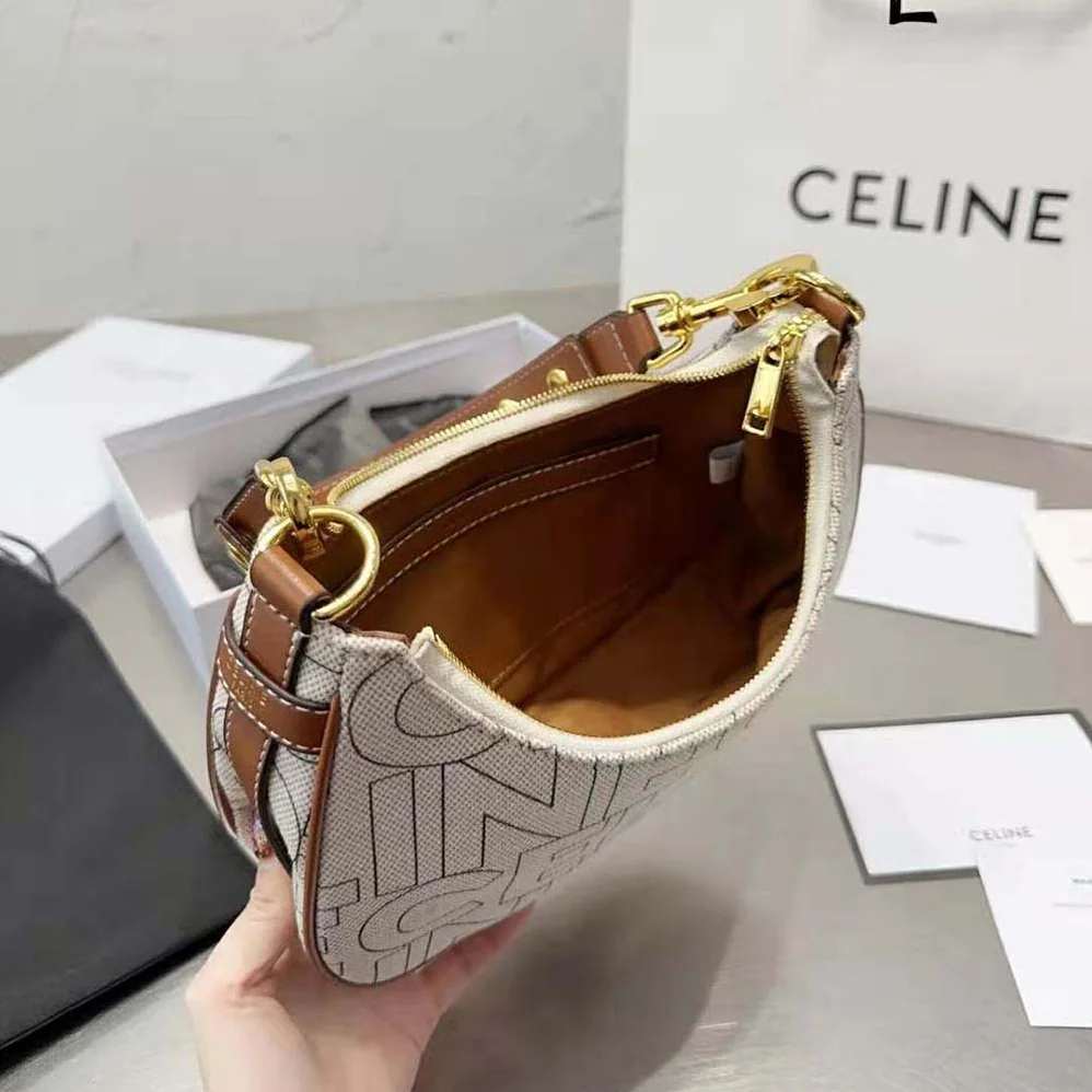 Celine Medium Ava Strap Bag in Textile with Celine All for Women in Over Print Celine Medium Ava Strap Bag in Textile with Celine All for Women in Over Print