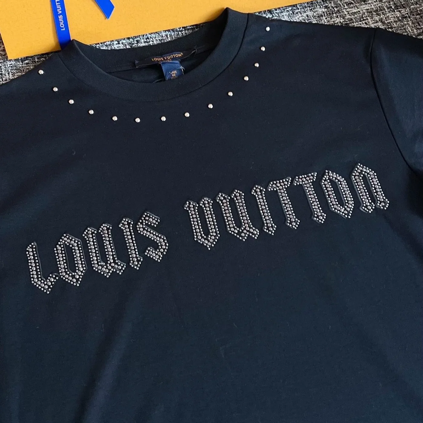 Louis Vuitton Stud T in Shirt Black