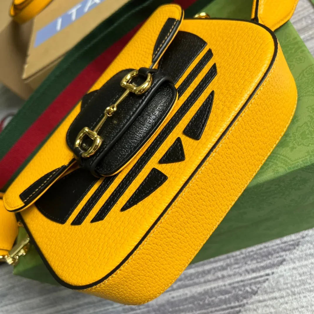 Gucci x Adidas Horsebit 1955 Mini Bag Yellow