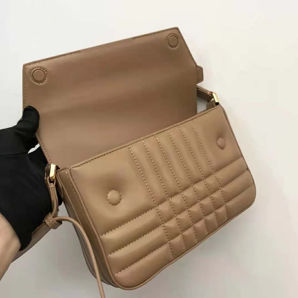 Burberry Quilted Leather Catherine Shoulder Bag for Women in Sandy Burberry Quilted Leather Catherine Shoulder Bag for Women in Sandy