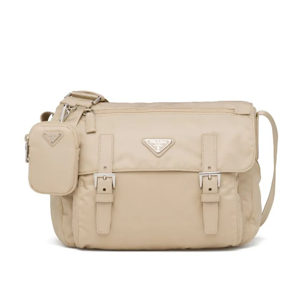 Prada Re-Nylon Shoulder Bag for Women in Beige Prada Re-Nylon Shoulder Bag for Women in Beige