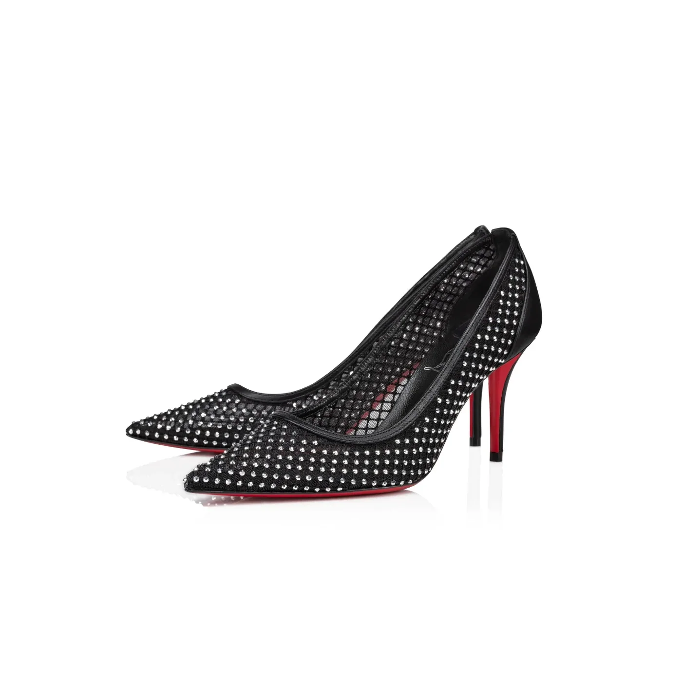 Christian Louboutin Apostropha Mesh Strass Pumps Black Christian Louboutin Apostropha Mesh Strass Pumps Black