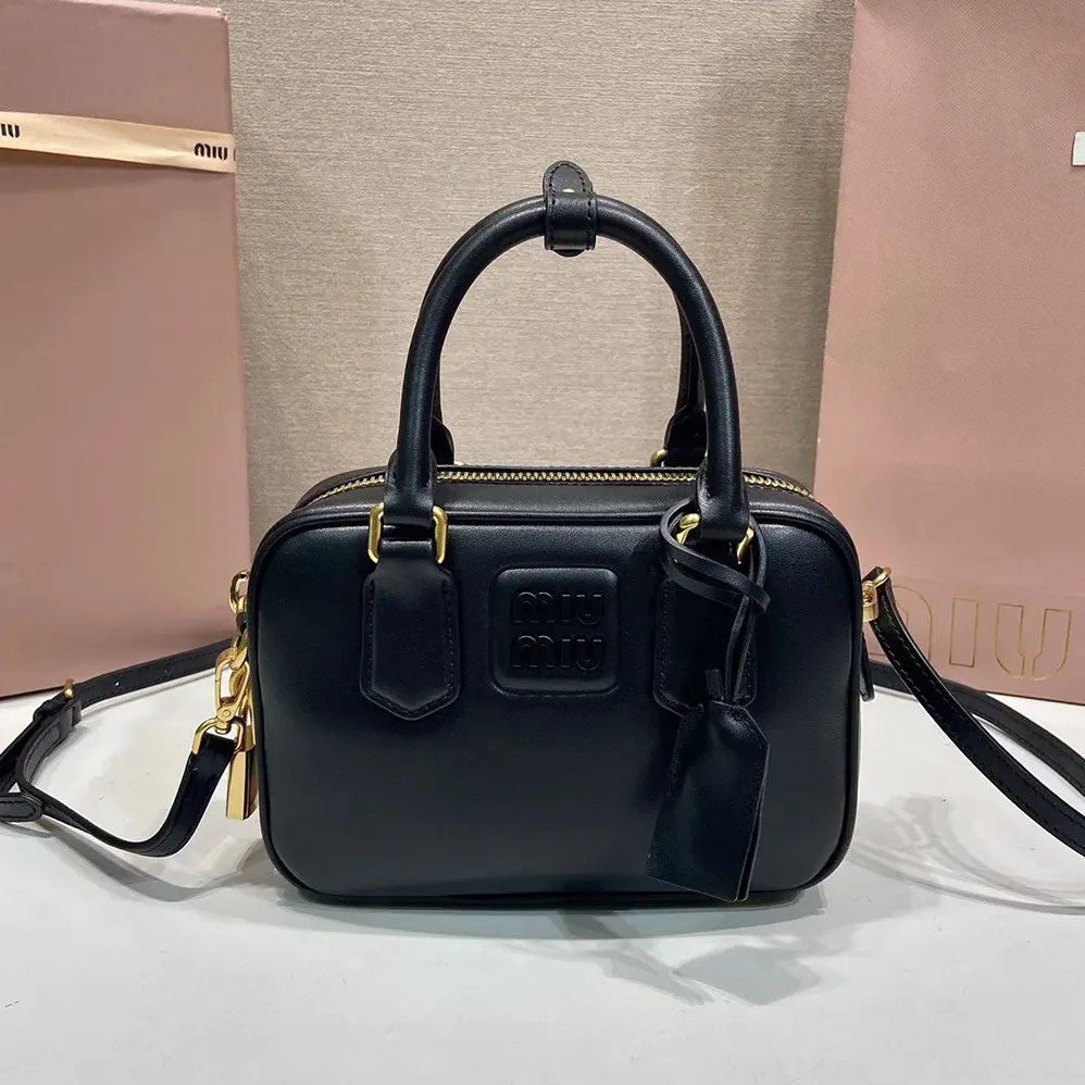 Miu Miu Arcadie Leather Bag for Women in Black