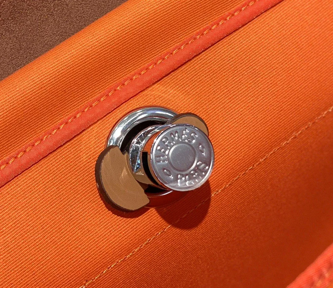 Hermes Herbag Zip Bag Orange, Silver Toned Hardware Bag Hermes Herbag Zip Bag Orange, Silver Toned Hardware Bag