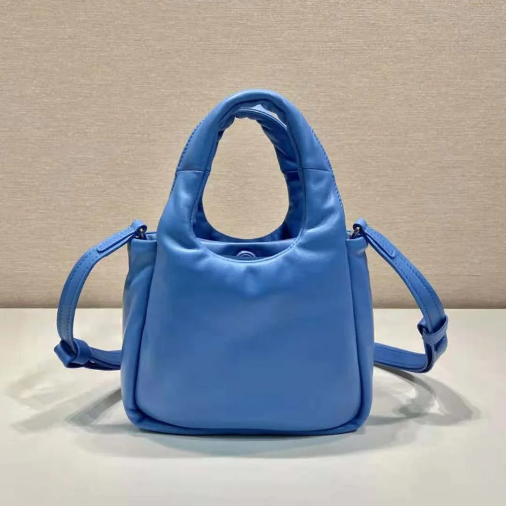 Prada Small Padded Prada Soft Nappa-Leather Bag for Women in Blue