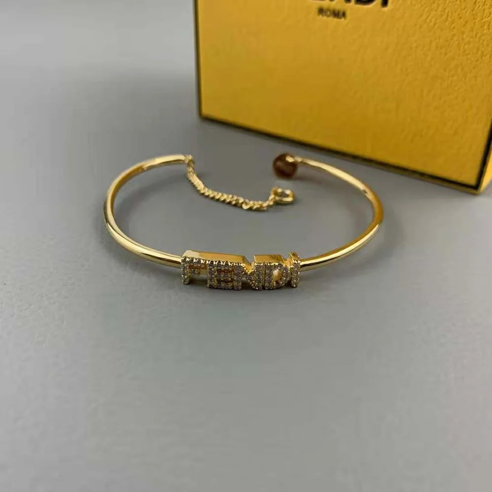 Fendi Signature Bracelet Gold for Women in Colored Bracelet