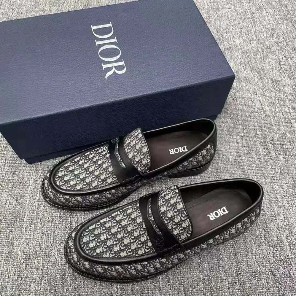 Dior Granville Loafer Beige and Black Dior Oblique Jacquard for Men
