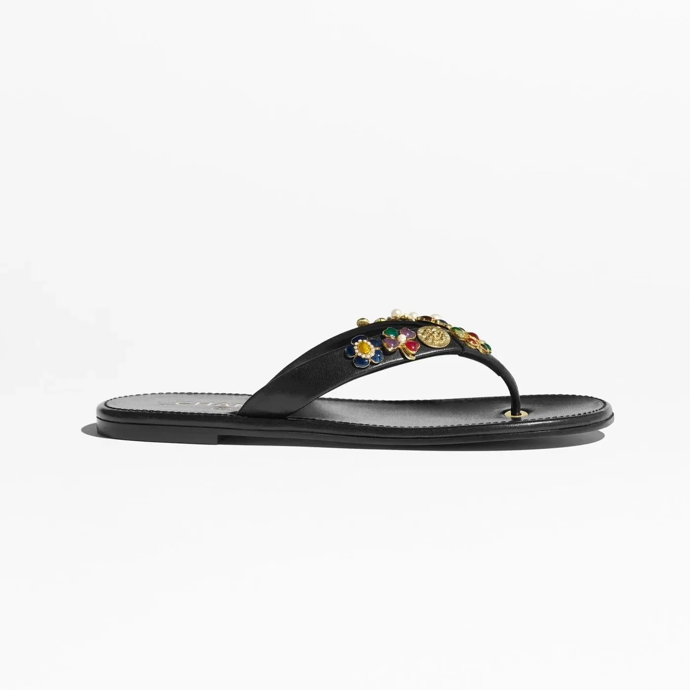 Chanel Thongs Black